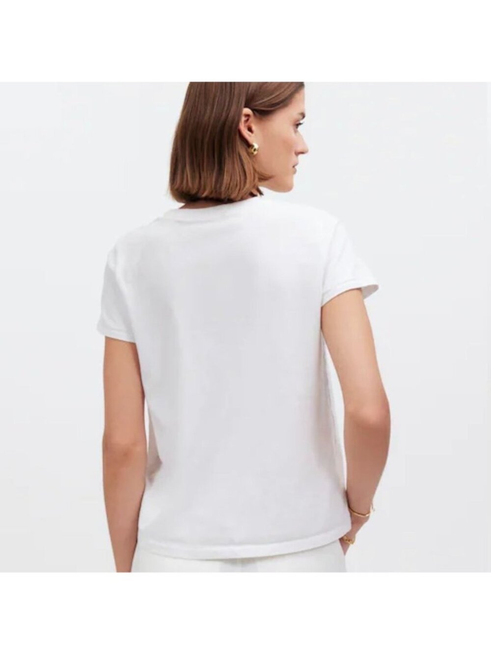 NWT Madewell White Northside Vintage Tee - Size: Small - Picture 9 of 11